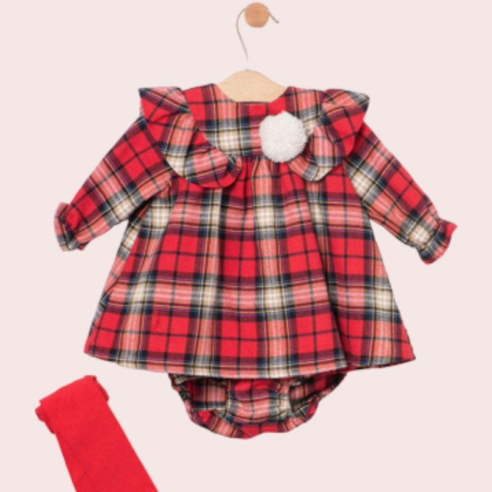 BABY GIRLS CLOTHES DRESS SCOTTISH PLAID